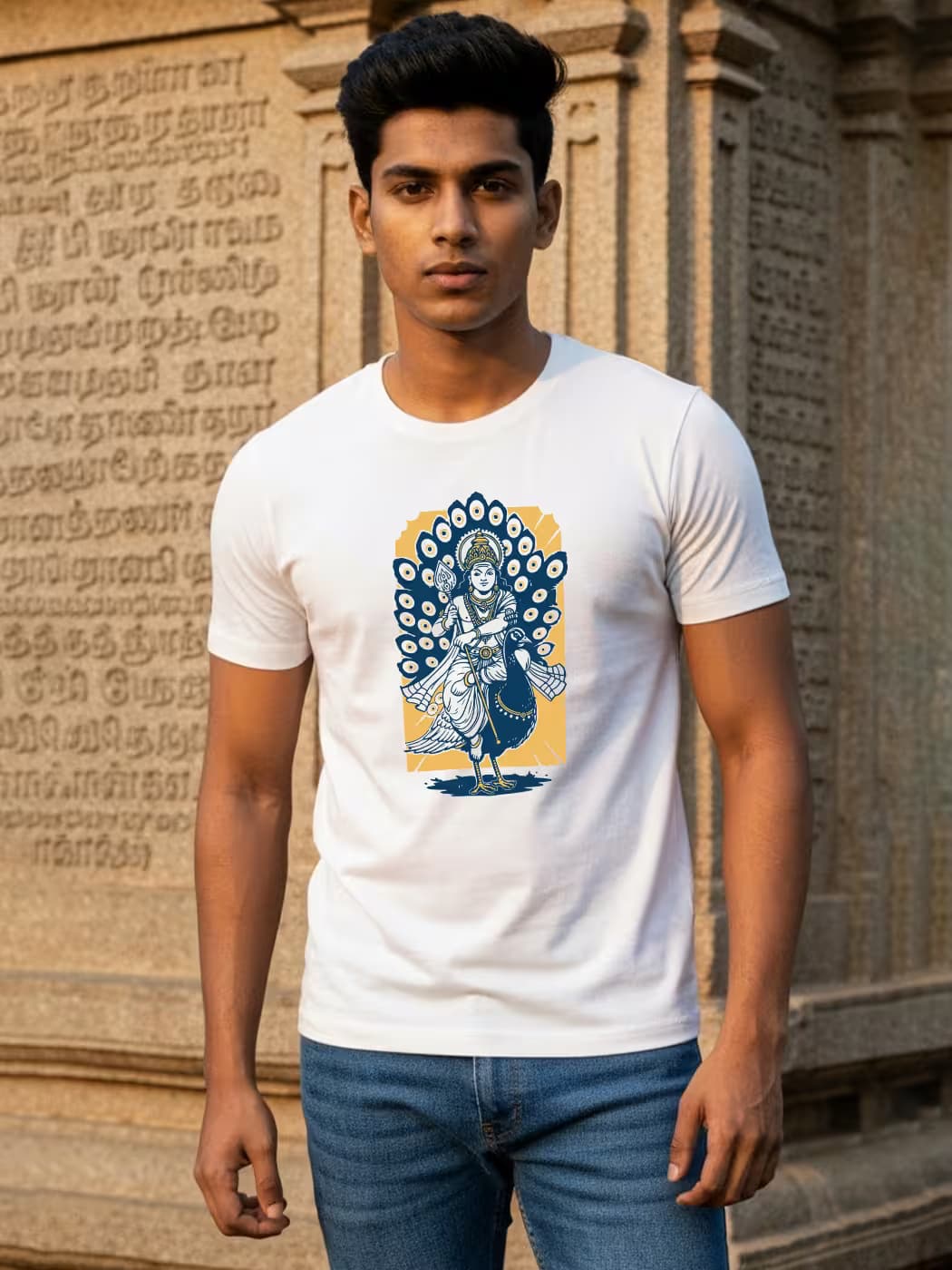 Murugan Graphic T-Shirt For Men - Half Sleeve