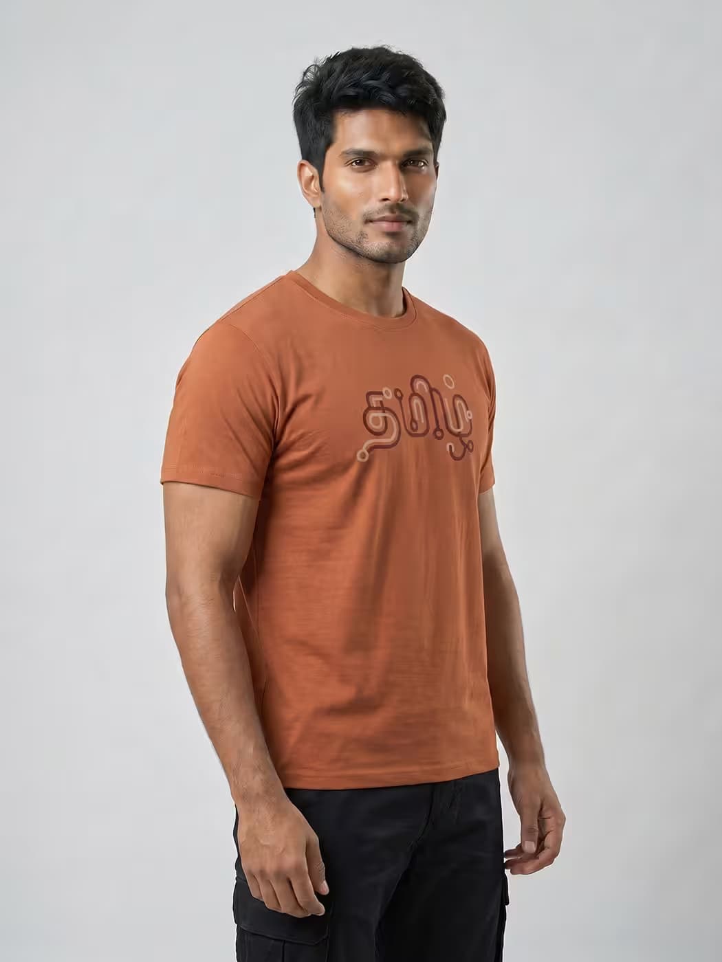 Thamizh Minimal T-Shirt For Men - Half Sleeve