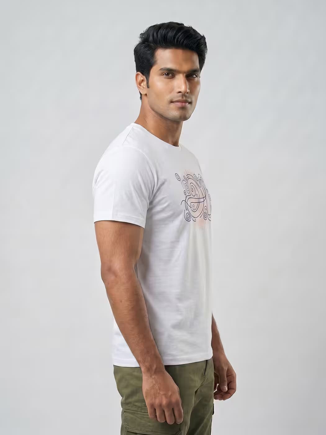 Aana Line art T-Shirt For Men - Half Sleeve