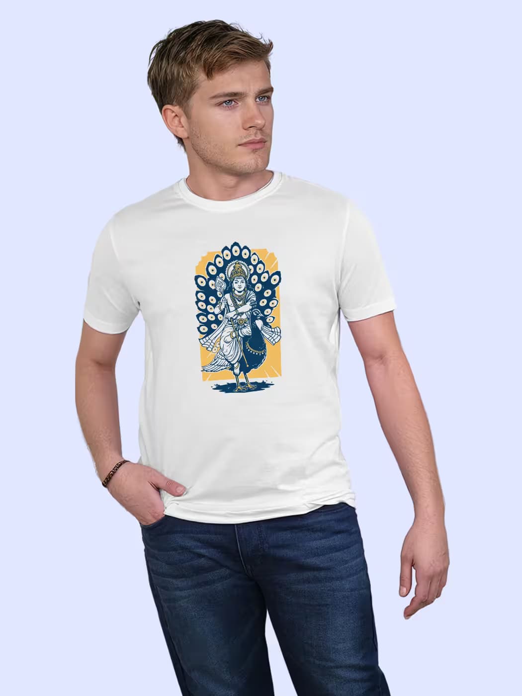 Murugan Graphic T-Shirt For Men - Half Sleeve