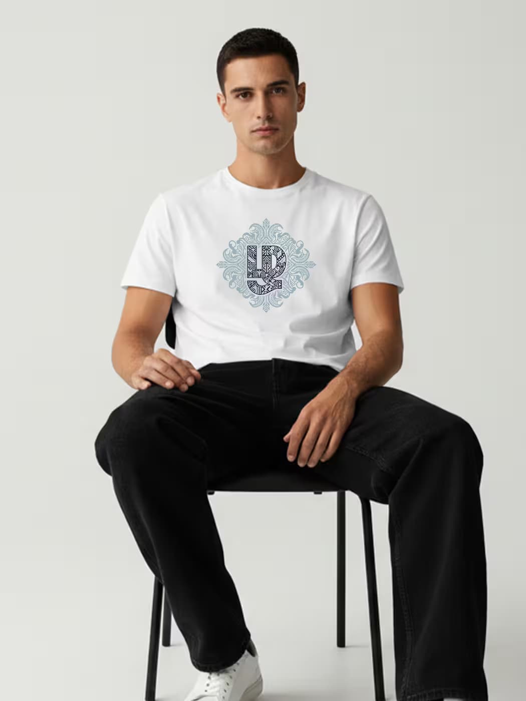 Unique Letter Zhagaram T-Shirt For Men - Half Sleeve
