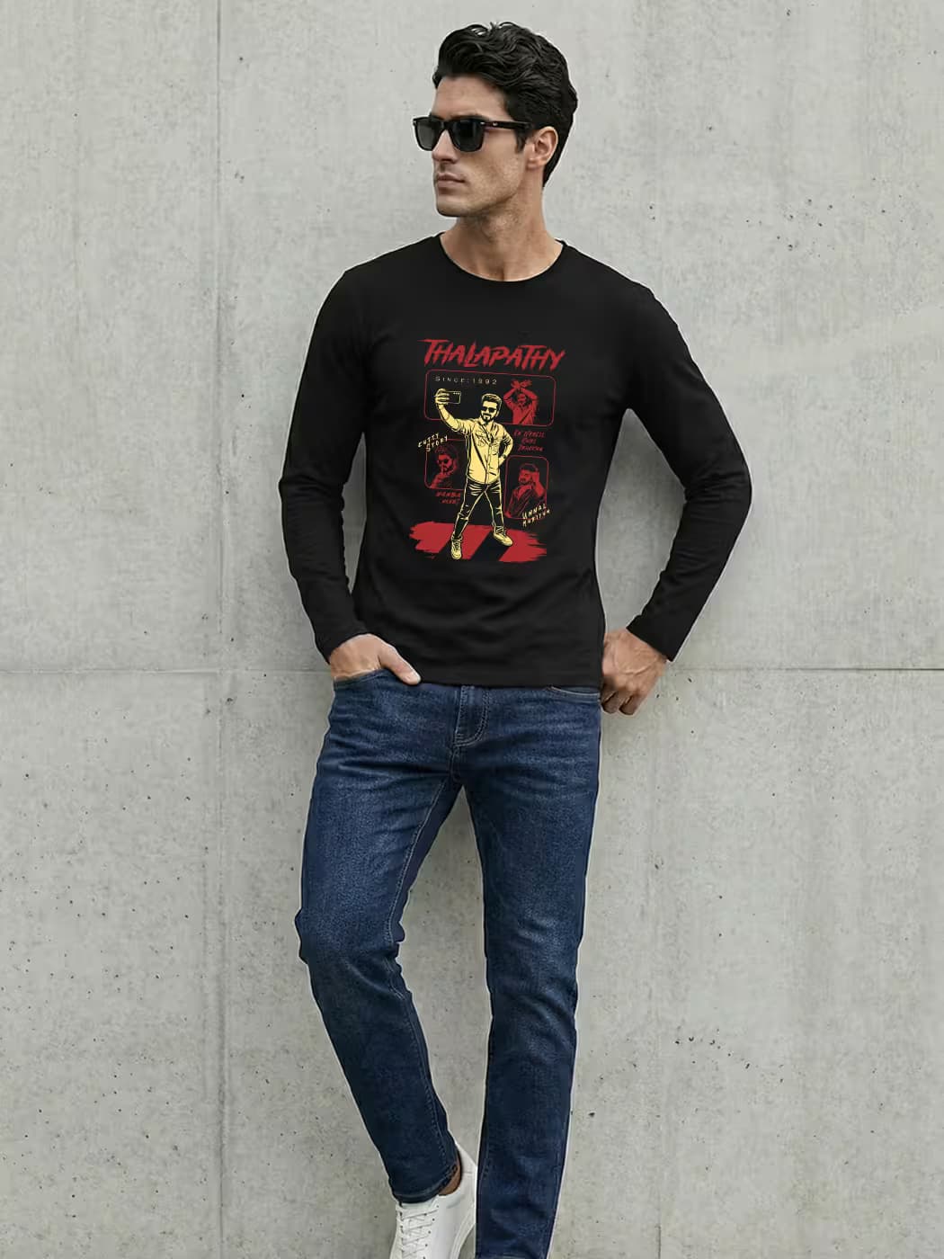 Thalapathy Vijay T-Shirt For Men - Full Sleeve