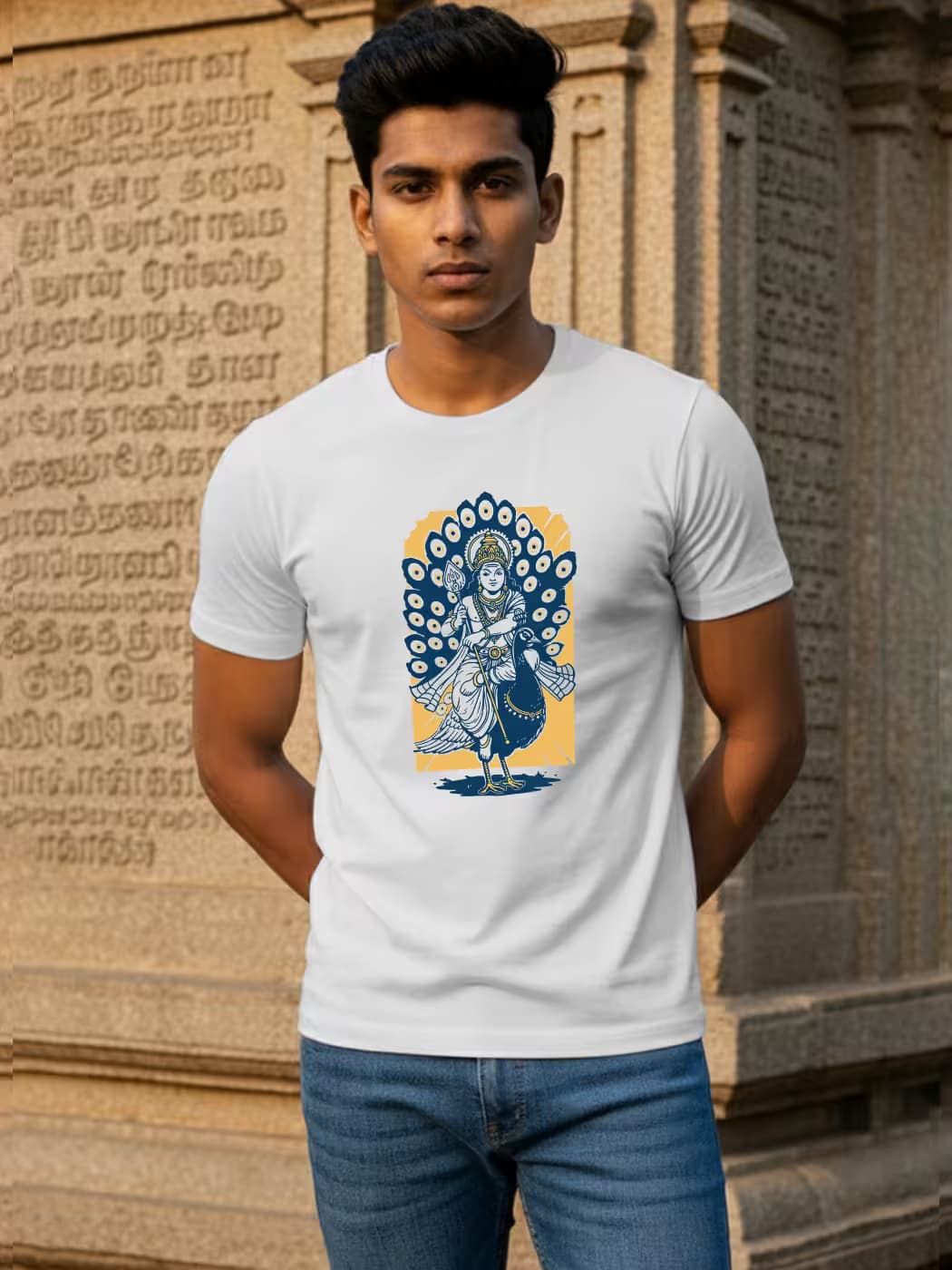 Murugan Graphic T-Shirt For Men - Half Sleeve