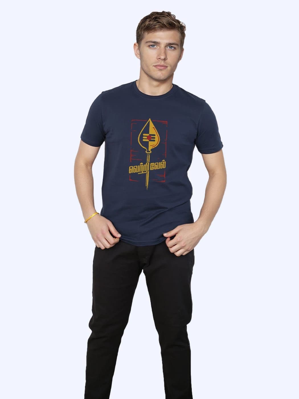 Vetri Vel T-Shirt For Men - Half Sleeve