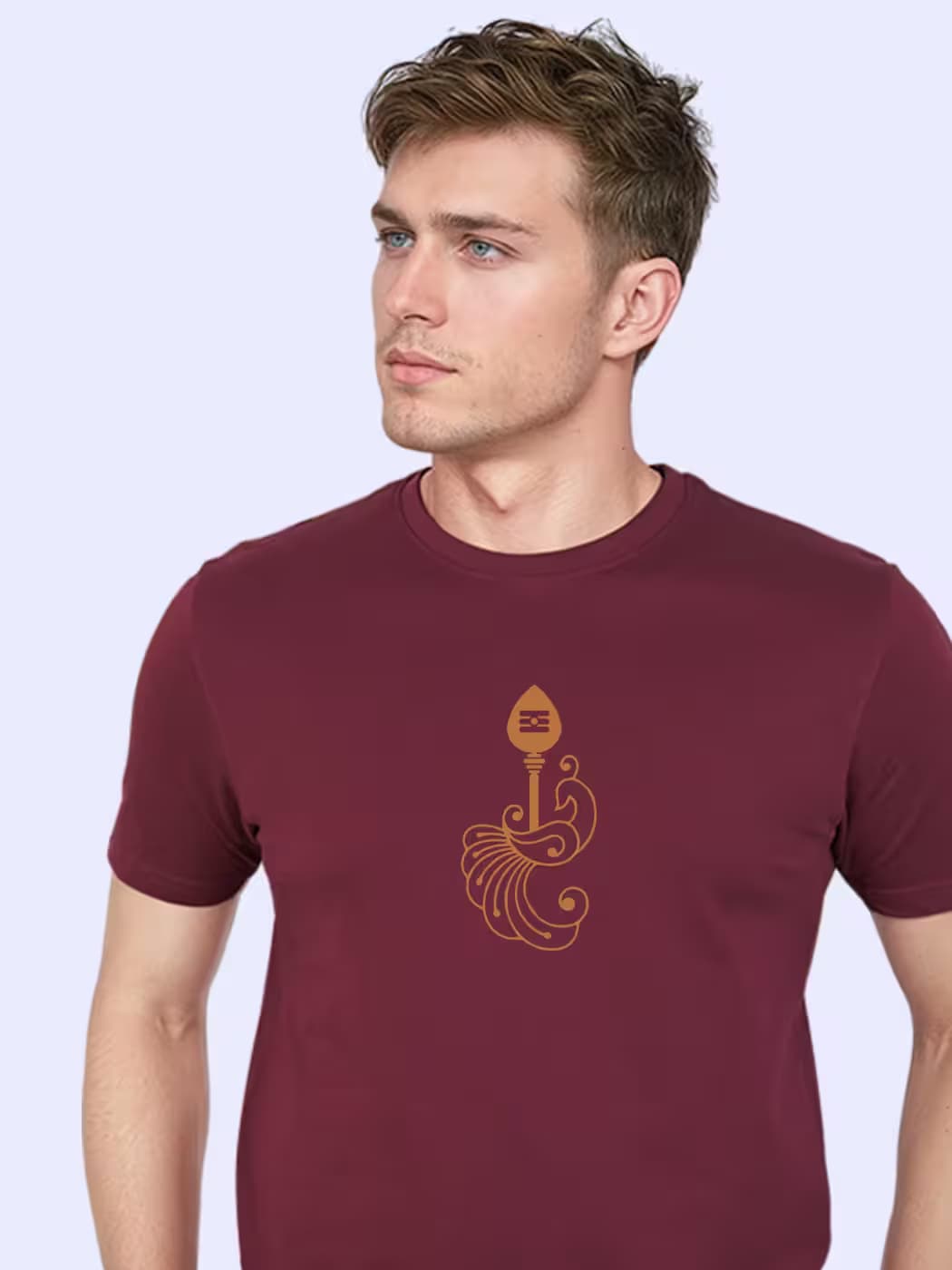 Minimal Vel Mayil T-Shirt For Men - Half Sleeve