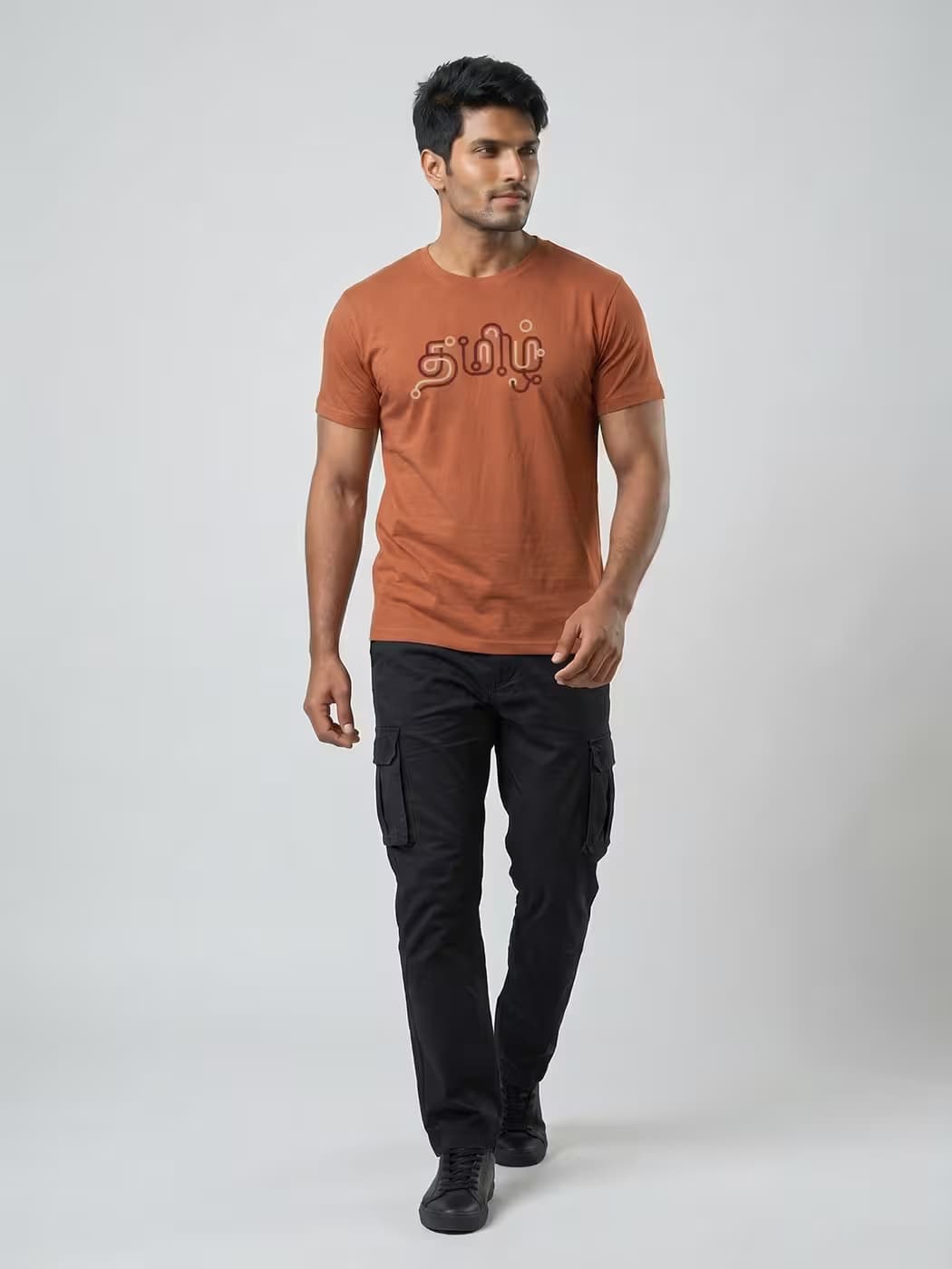 Thamizh Minimal T-Shirt For Men - Half Sleeve