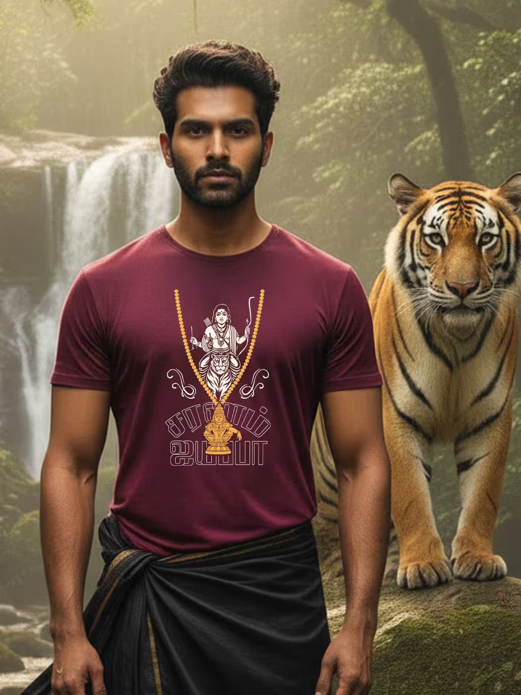 Saranam Ayyappa T-Shirt For Men - Half Sleeve