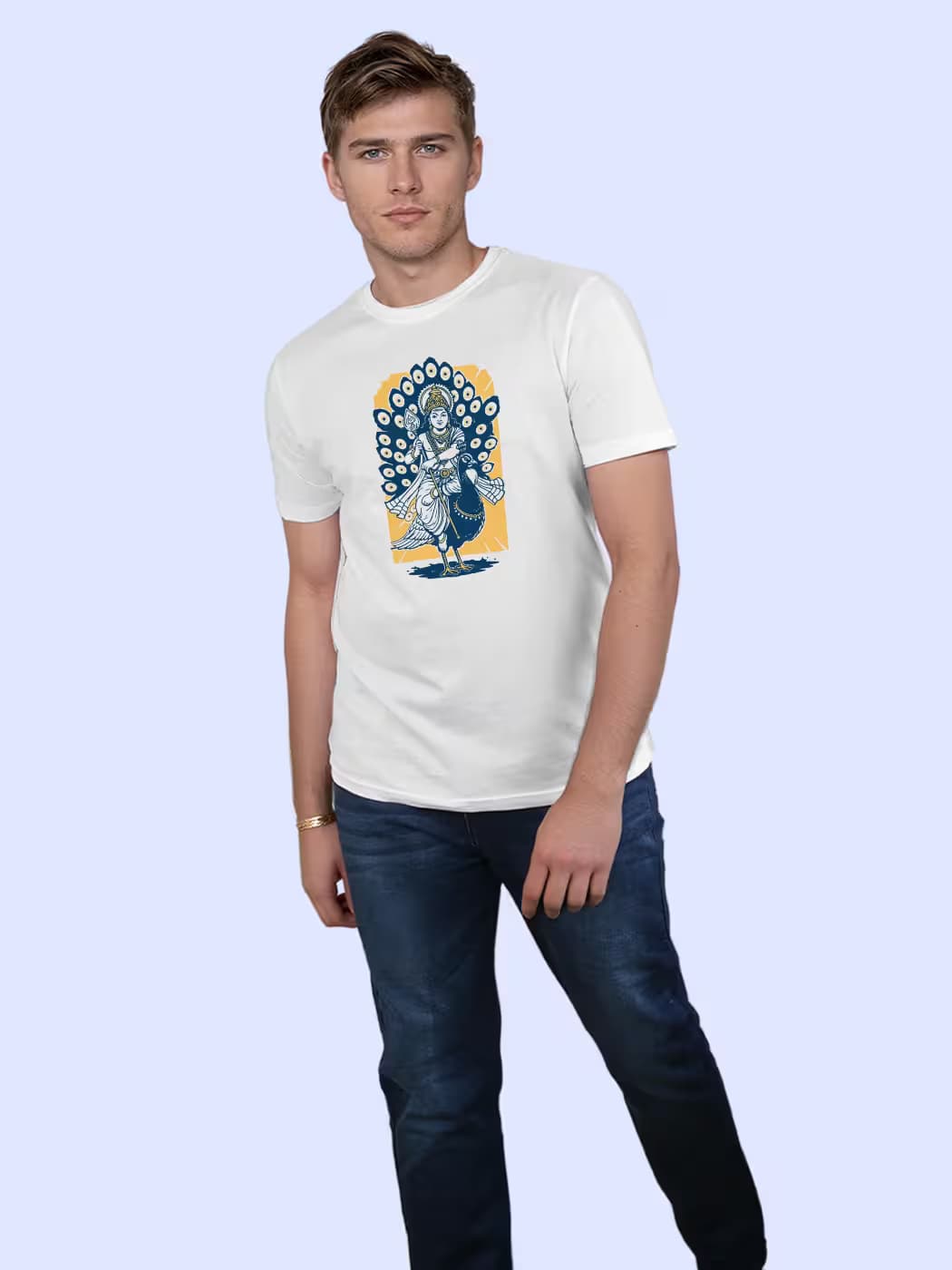 Murugan Graphic T-Shirt For Men - Half Sleeve