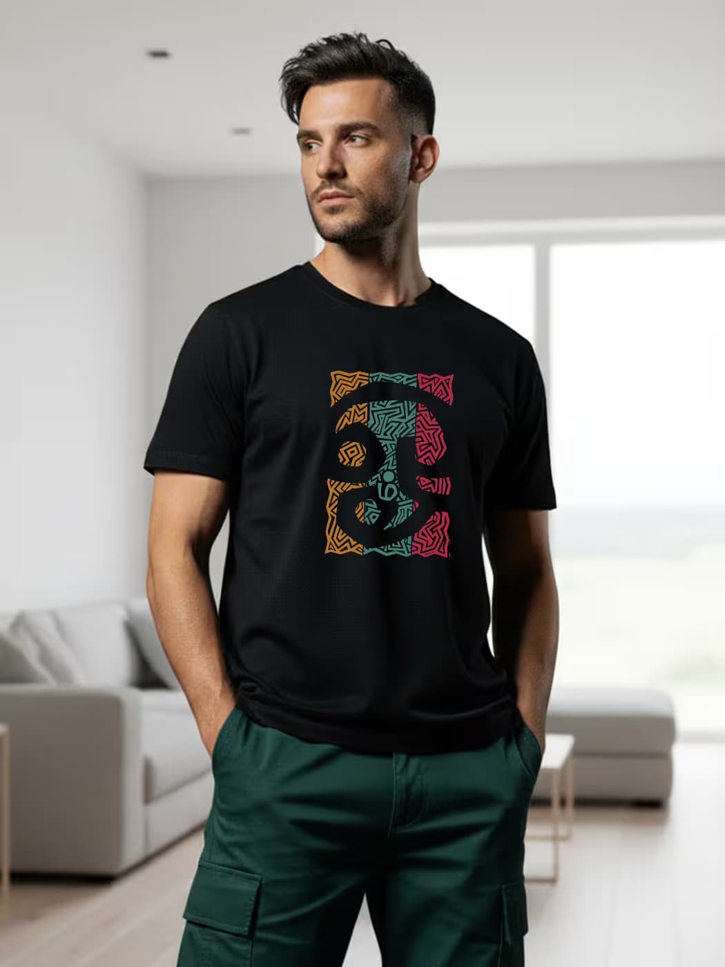 Om T-Shirt For Men - Half Sleeve