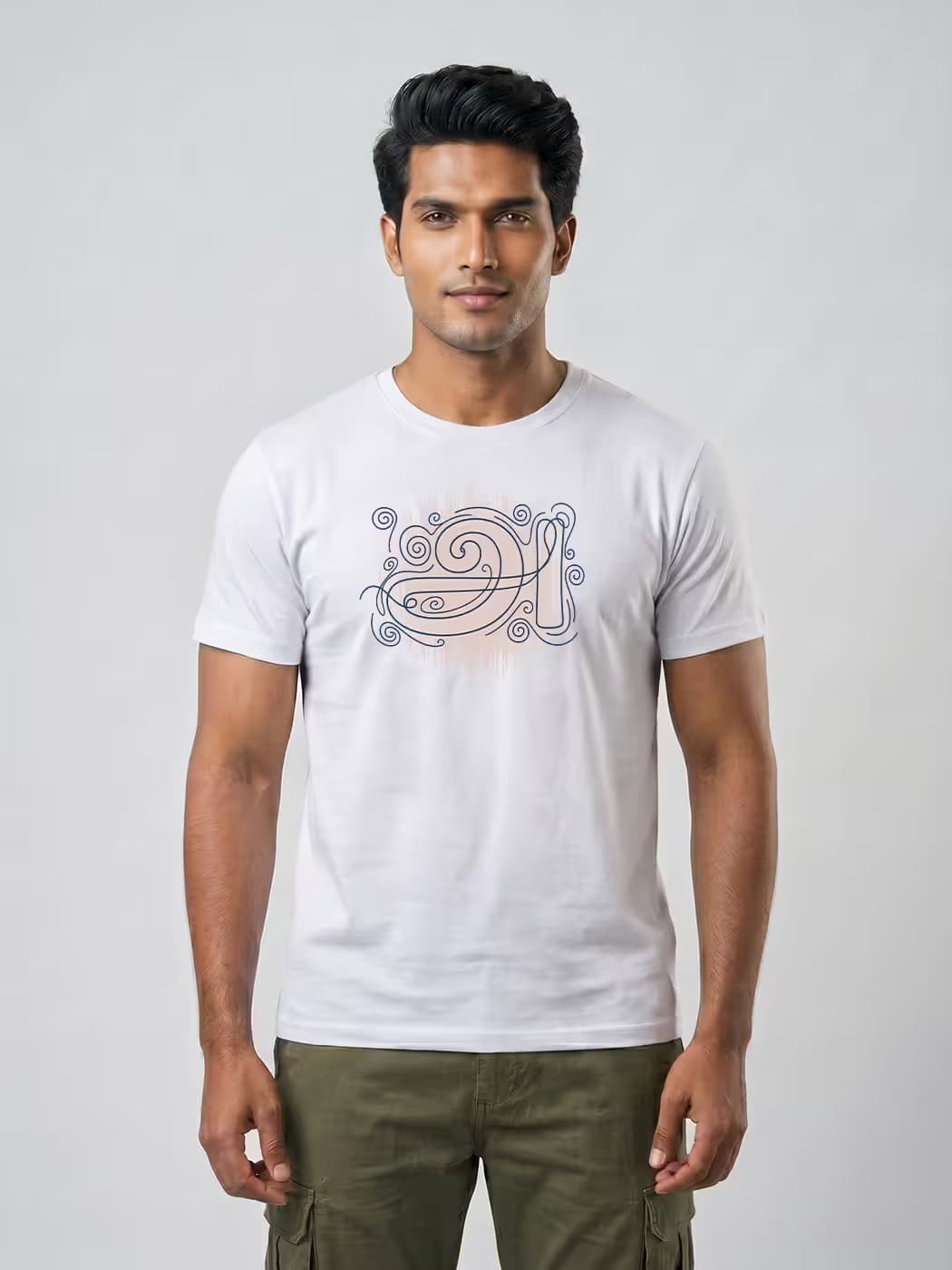 Aana Line art T-Shirt For Men - Half Sleeve