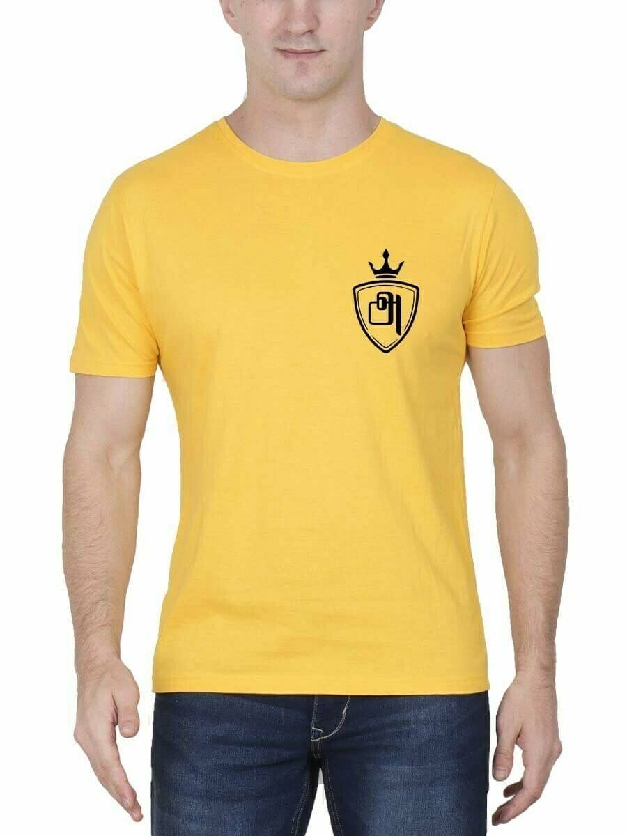 Aana Yellow Tamil Uyir Eluthukkal T Shirt