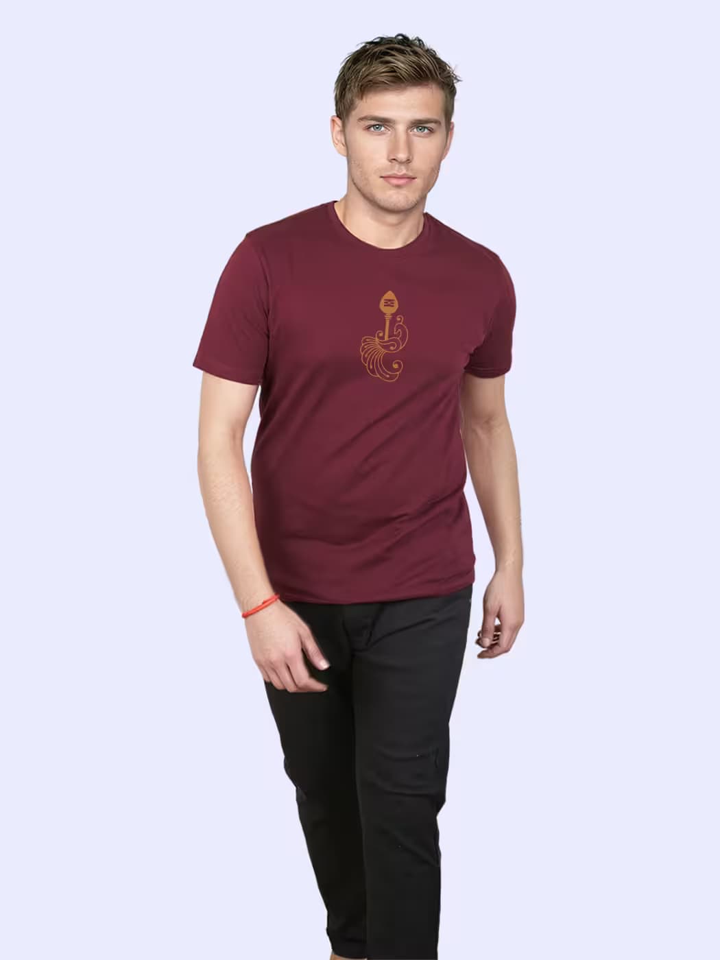 Minimal Vel Mayil T-Shirt For Men - Half Sleeve