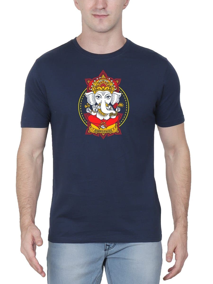 Gananayaga God Vinayagar T-Shirt For Men - Half Sleeve