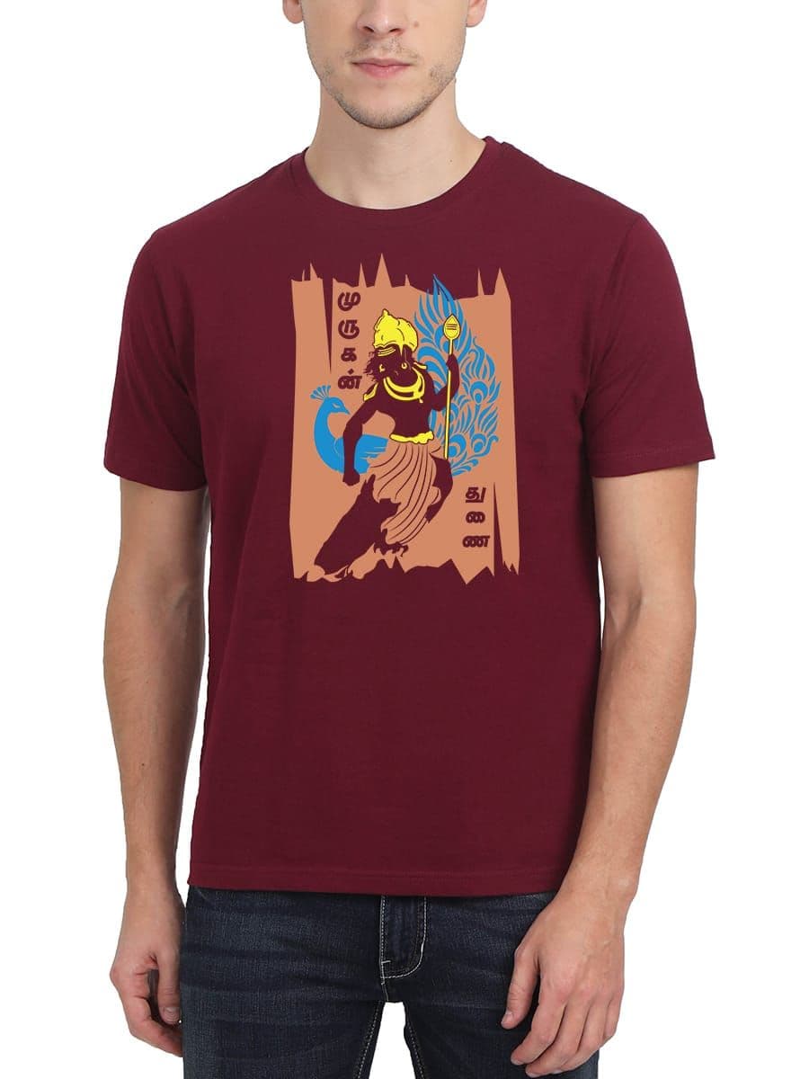 Murugan Thunai T-Shirt For Men - Half Sleeve