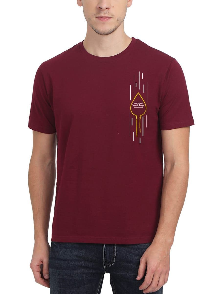 Vel Pocket Print God Murugan T-Shirt For Men - Half Sleeve