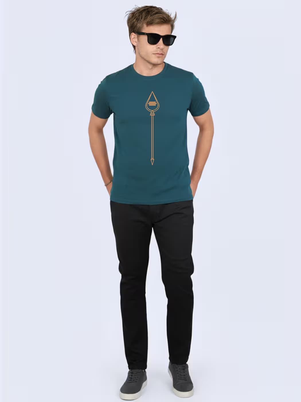 God Murugan Vel T-Shirt For Men - Half Sleeve