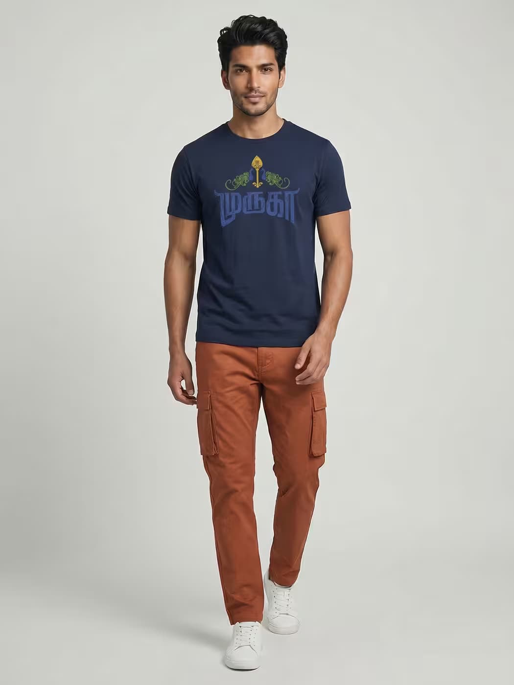 Muruga Navy T-Shirt For Men - Half Sleeve