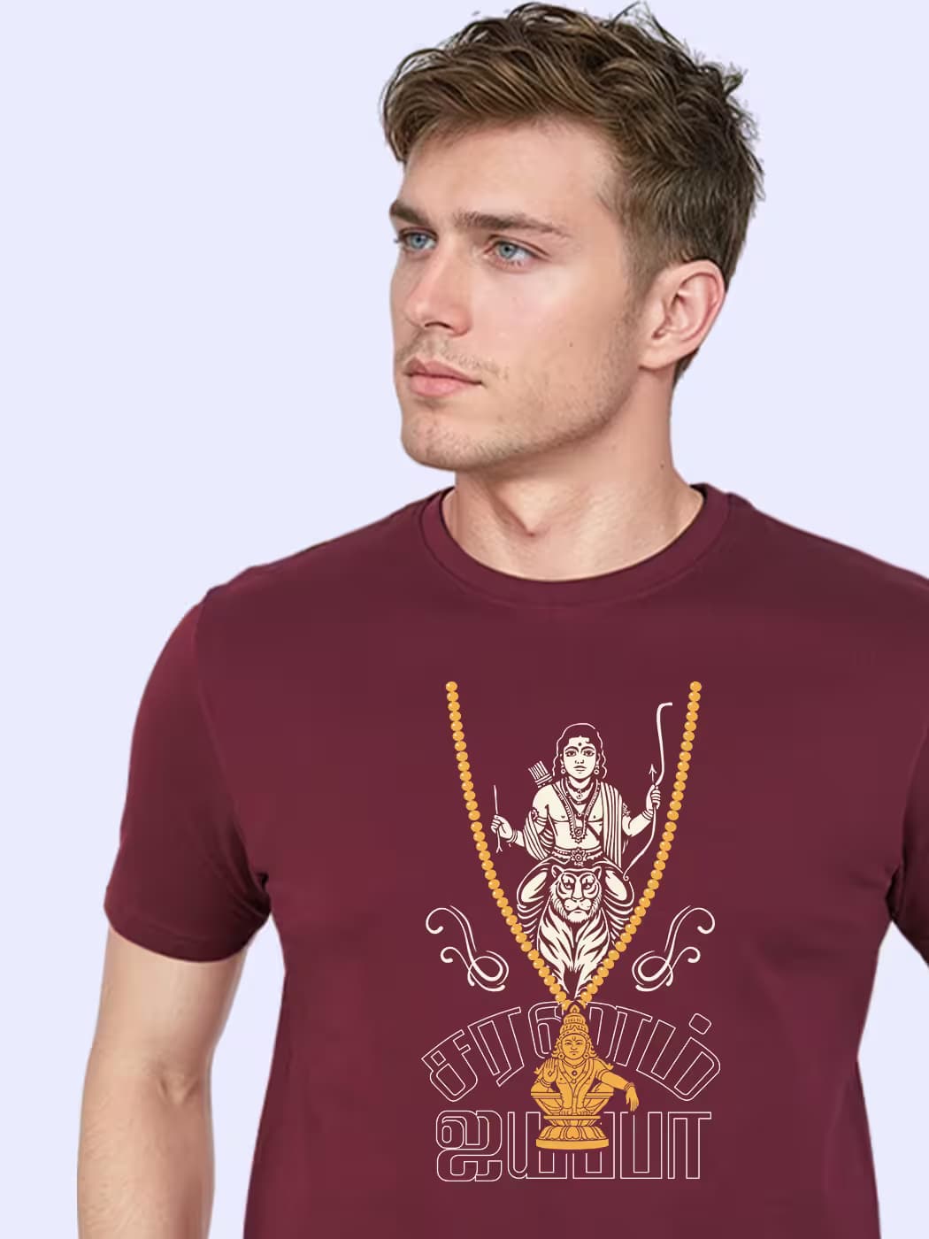 Saranam Ayyappa T-Shirt For Men - Half Sleeve