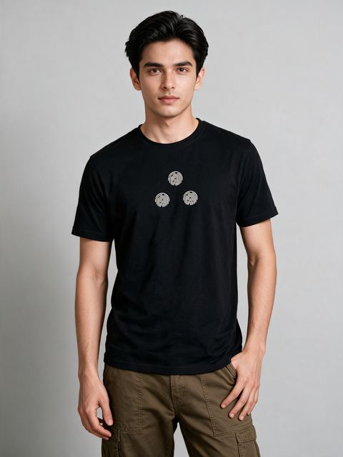 Tamil Identity Fingerprint T-Shirt For Men - Half Sleeve