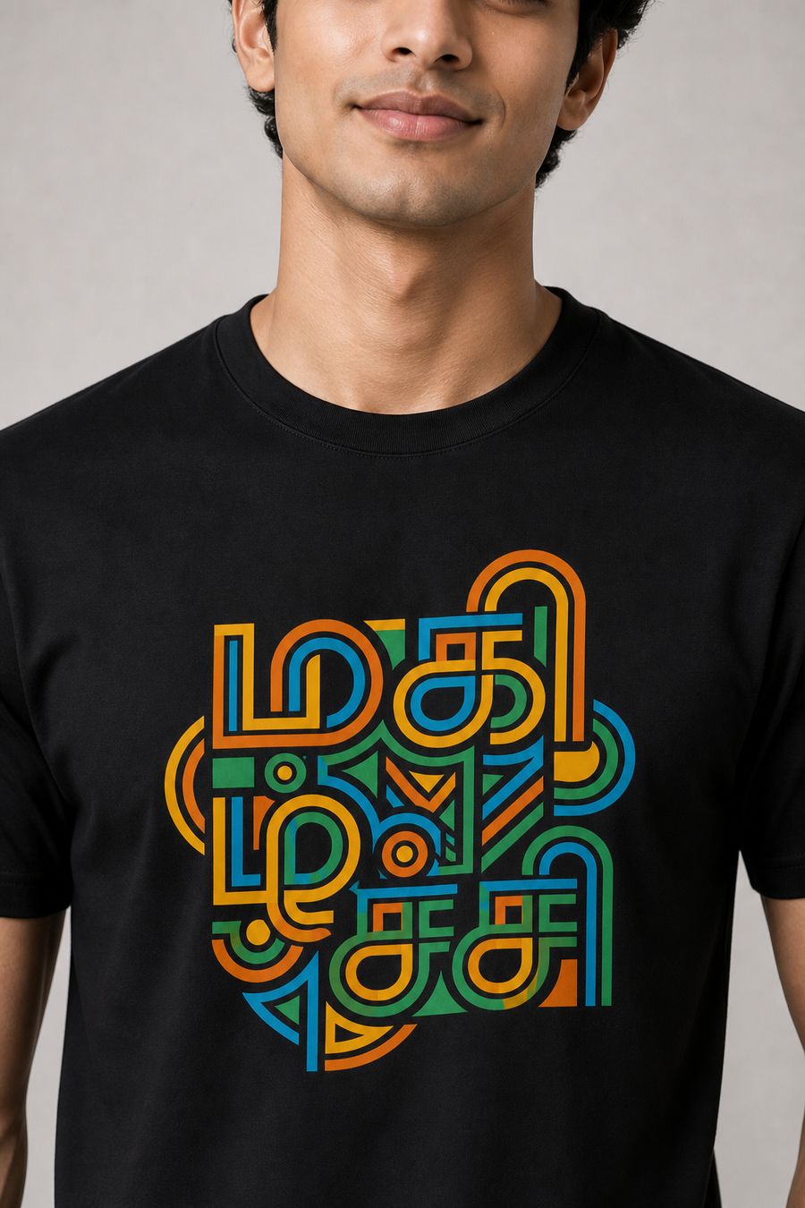 Magizhchi Tamil Graphic T-Shirt For Men - Half Sleeve