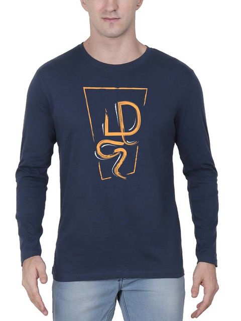 Zhagaram Boxed Navy Blue T-Shirt