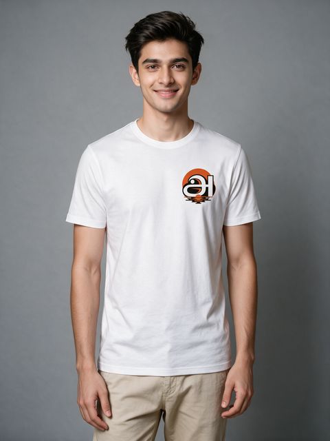 Agaram Sunset Pocket Print T-Shirt For Men - Half Sleeve