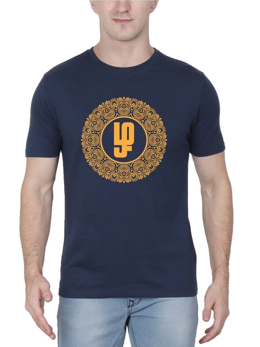 Zha Tamil Navy Blue T-Shirt