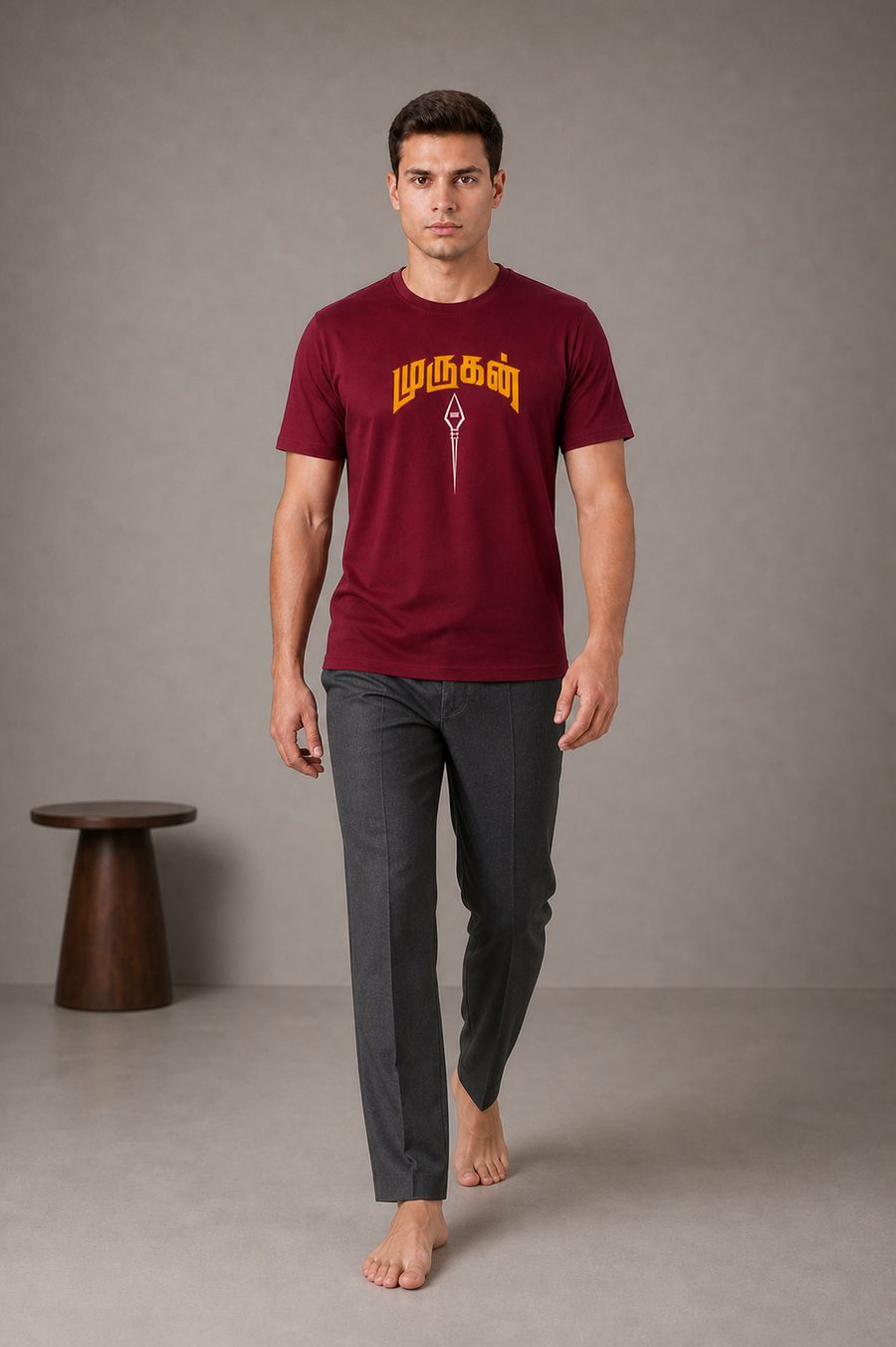 Murugan Tamil Vel T-Shirt For Men - Half Sleeve