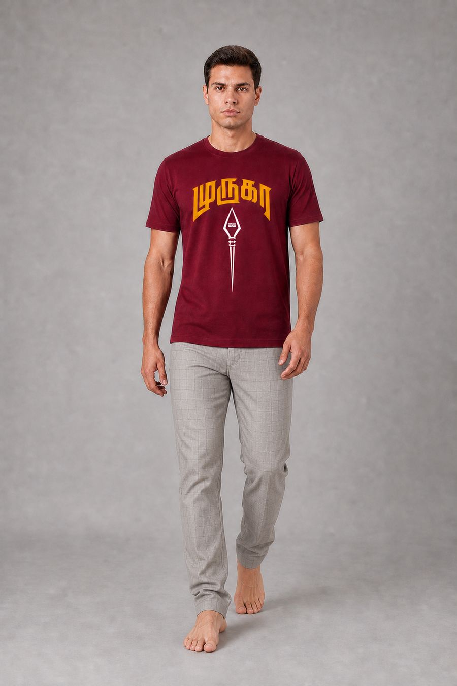 Muruga Tamil Vel T-Shirt For Men - Half Sleeve