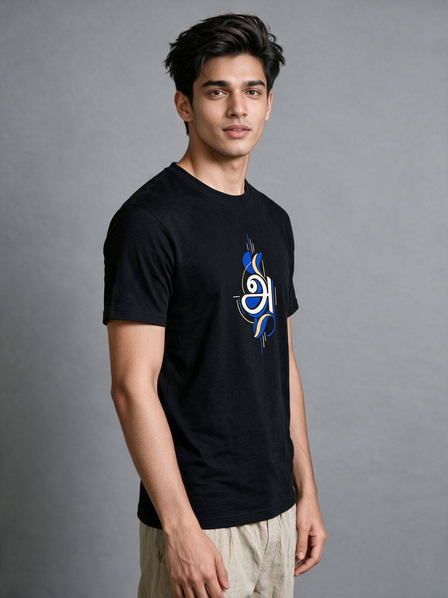 Agaram Flow Tamil Graphic T-Shirt For Men - Half Sleeve