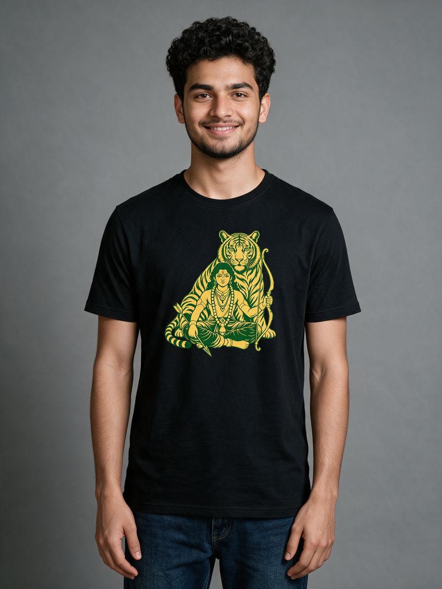 Ayyappan The Hunter T-Shirt For Men - Half Sleeve