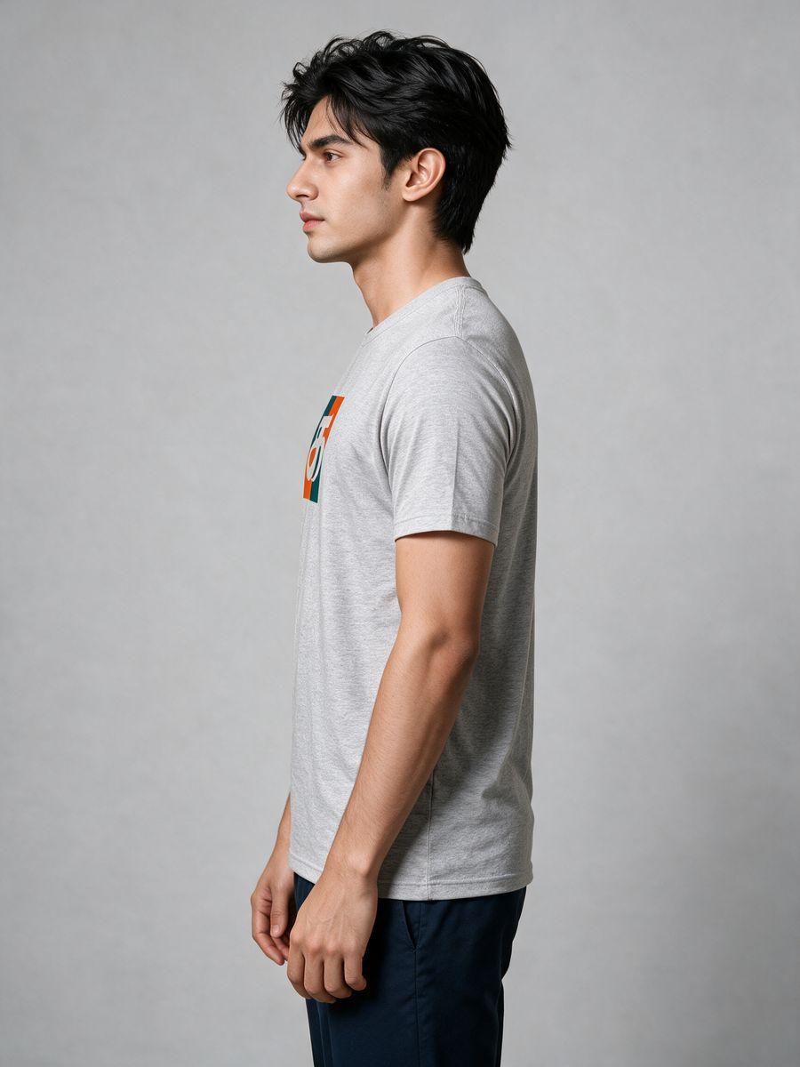 Ka Mosaic Tamil Letter T-Shirt For Men - Half Sleeve