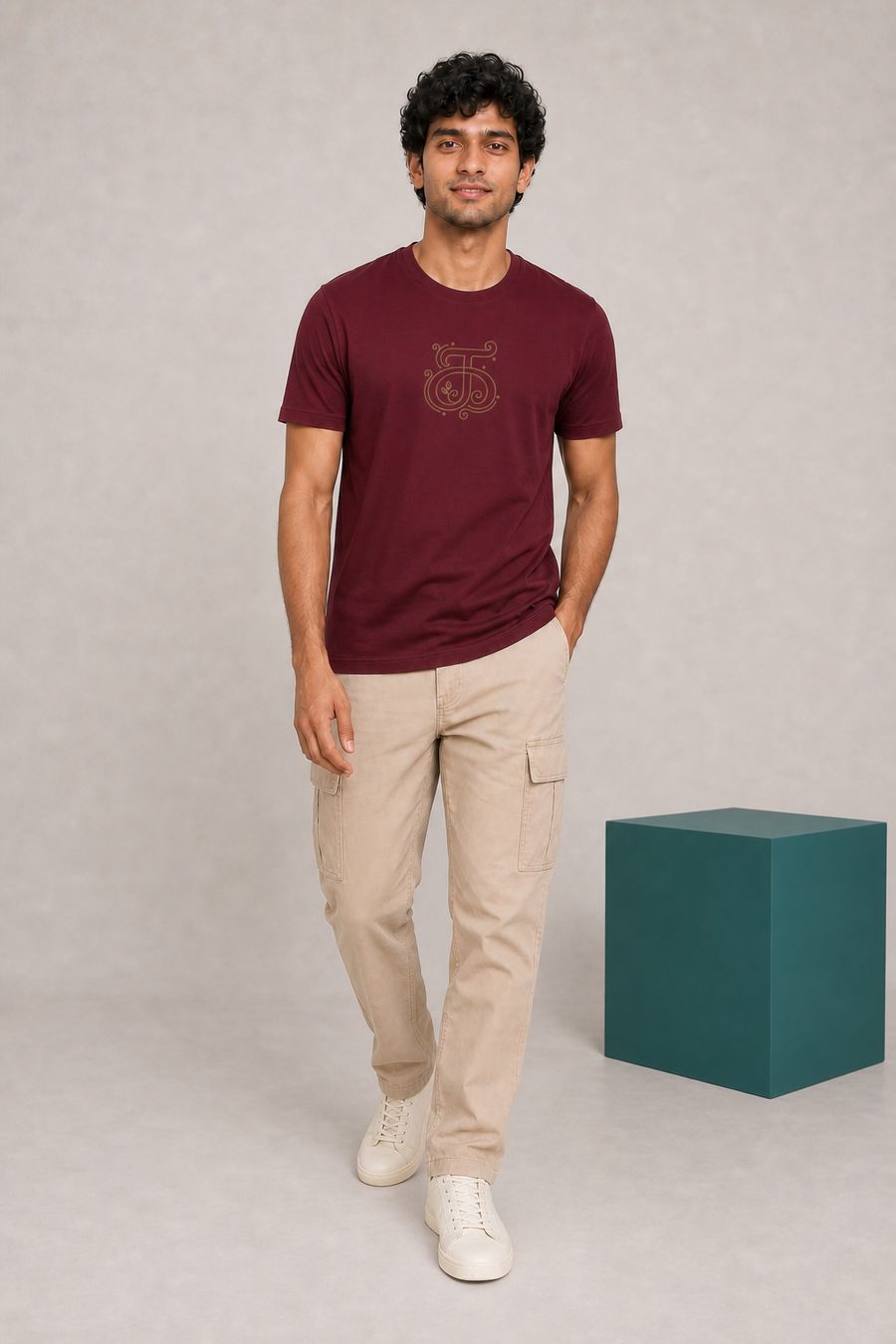 Ka Tamil Letter Graphic T-Shirt For Men - Half Sleeve