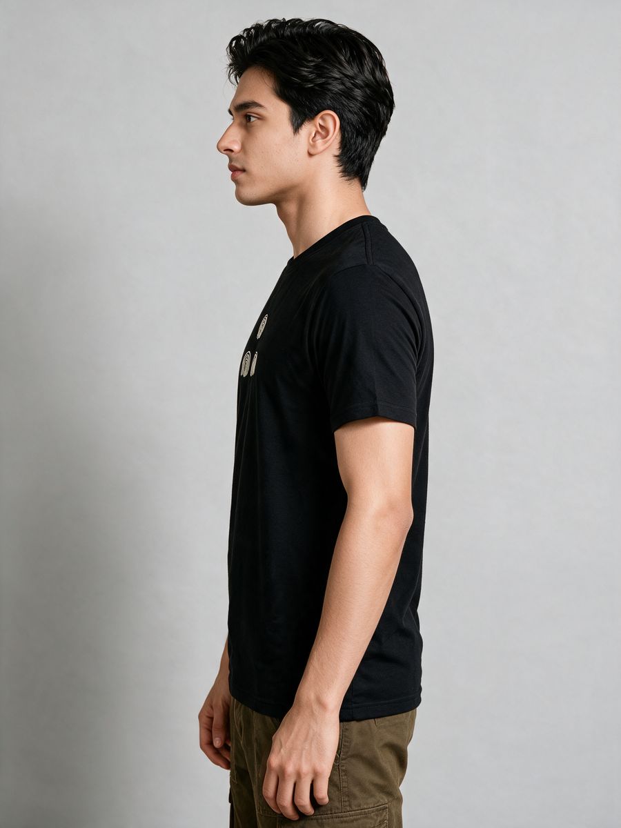 Tamil Identity Fingerprint T-Shirt For Men - Half Sleeve