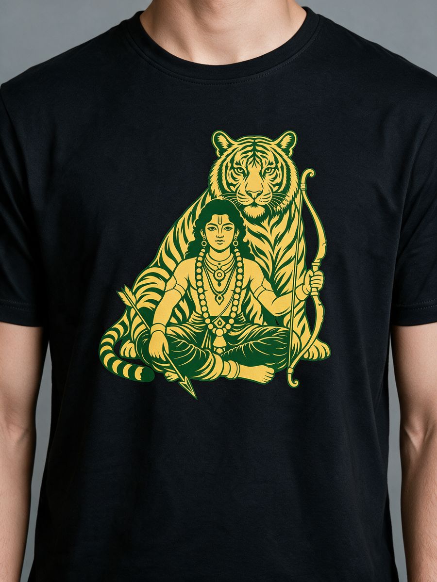 Ayyappan The Hunter T-Shirt For Men - Half Sleeve