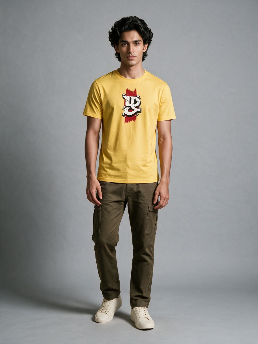 Zhagaram Unbroken Tamil Letter T-Shirt For Men - Half Sleeve