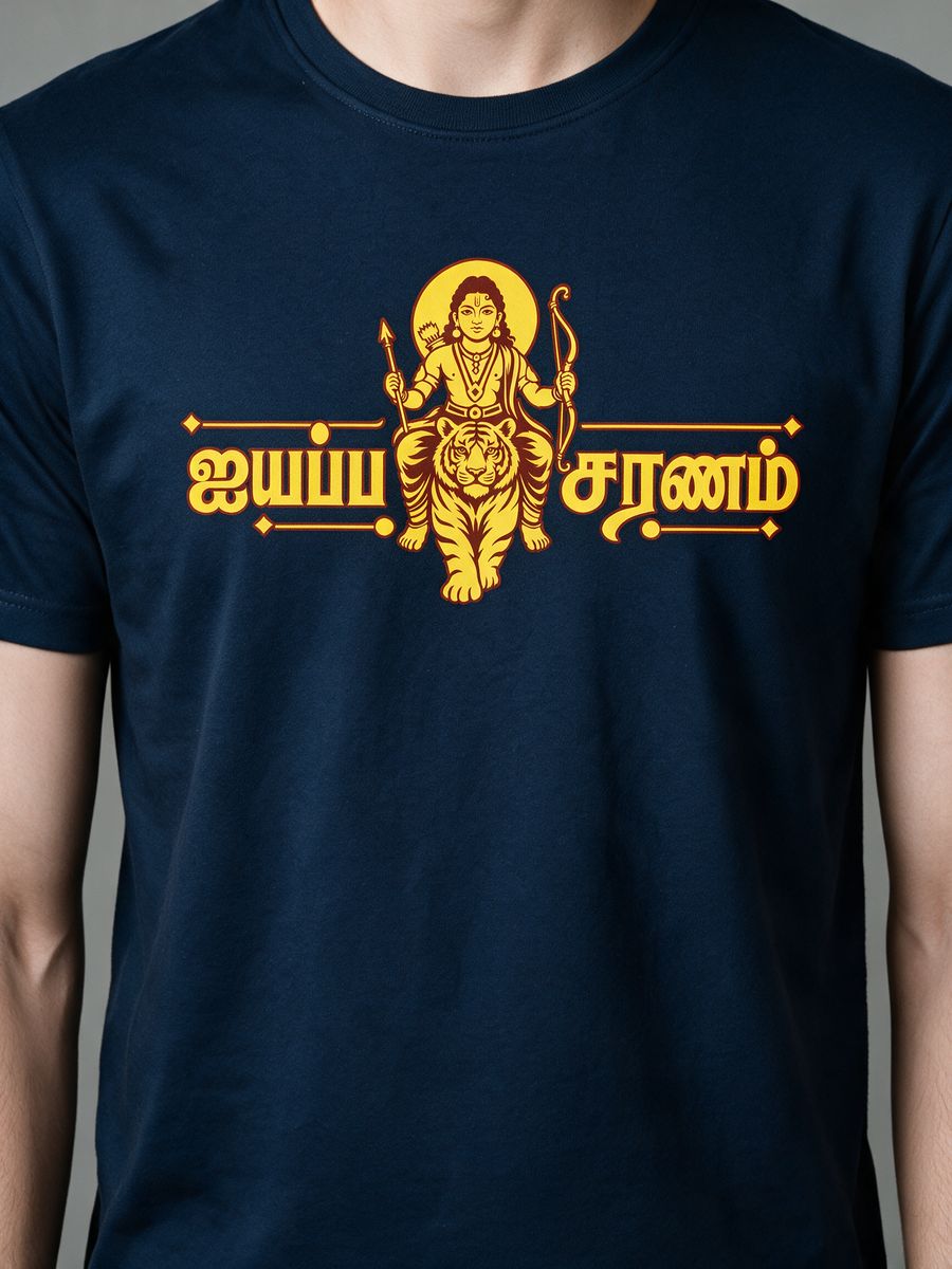 Ayyappa saranam T-Shirt For Men - Half Sleeve