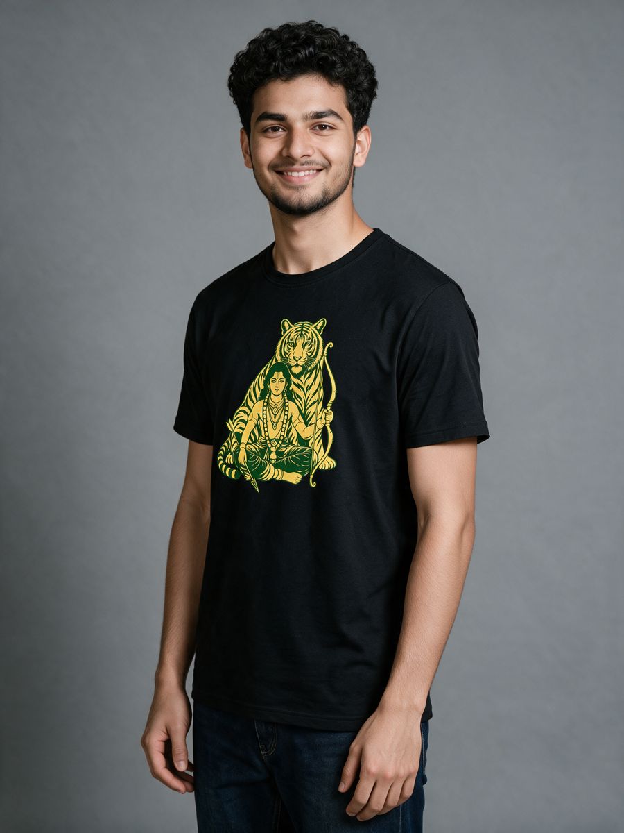 Ayyappan The Hunter T-Shirt For Men - Half Sleeve