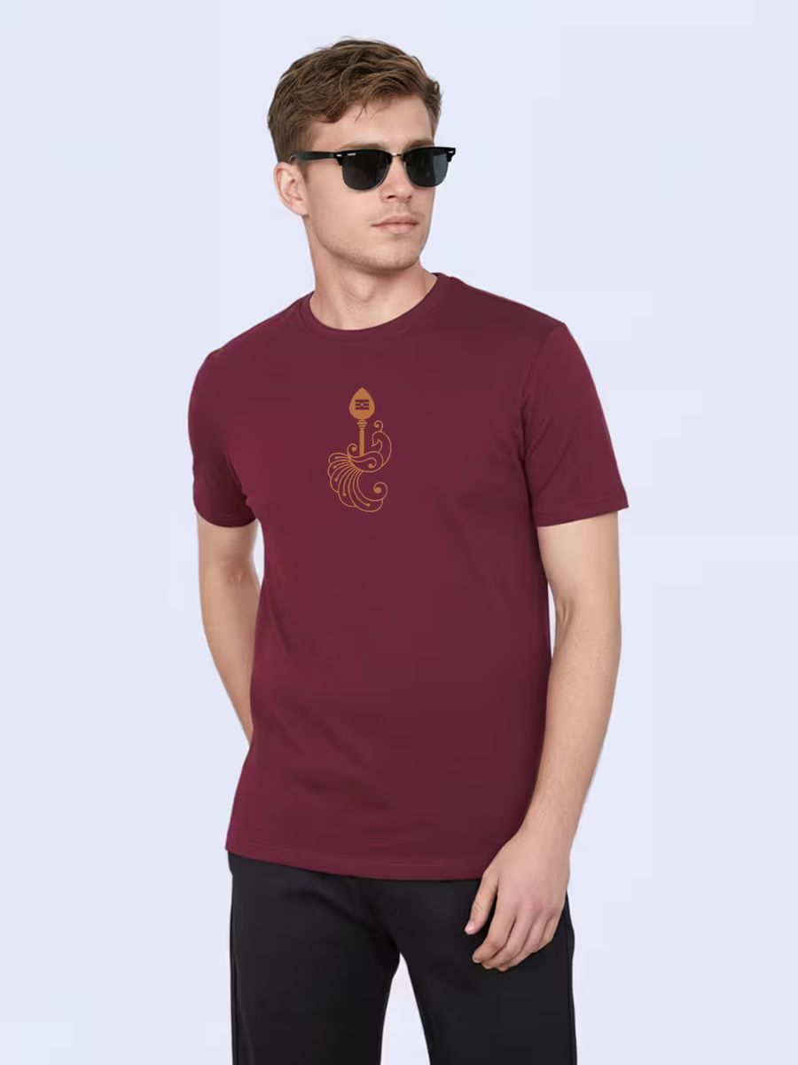 Minimal Vel Mayil T-Shirt For Men - Half Sleeve
