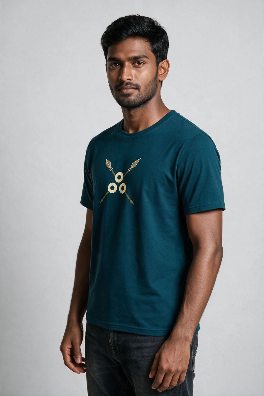 Aayutha Ezhuthu Tamil Graphic T-Shirt — Petrol