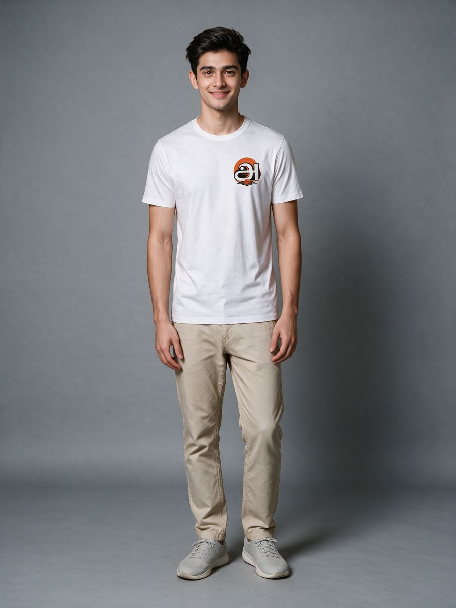 Agaram Sunset Pocket Print T-Shirt For Men - Half Sleeve