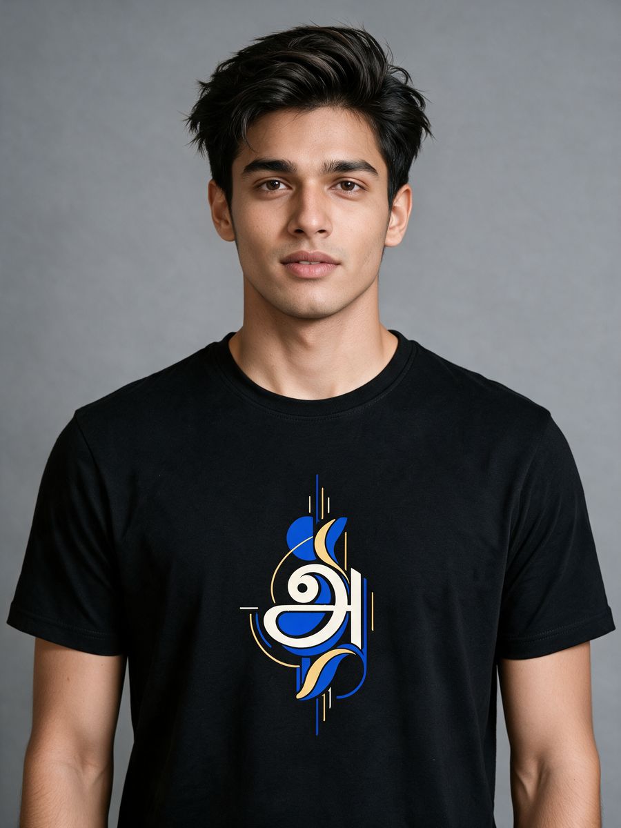 Agaram Flow Tamil Graphic T-Shirt For Men - Half Sleeve