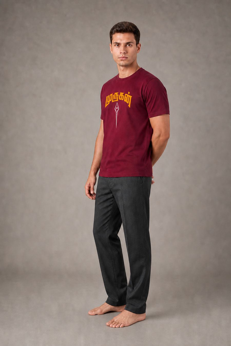 Murugan Tamil Vel T-Shirt For Men - Half Sleeve