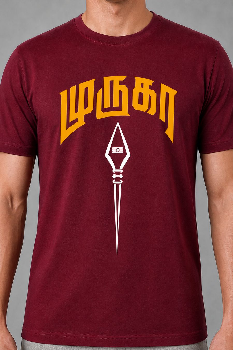 Muruga Tamil Vel T-Shirt For Men - Half Sleeve