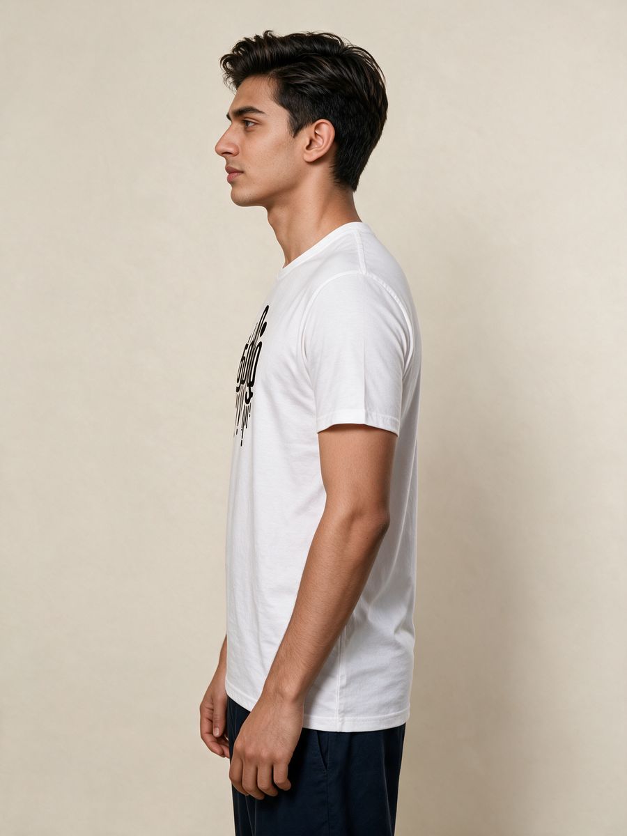Tamil Lines Typography T-Shirt For Men - Half Sleeve
