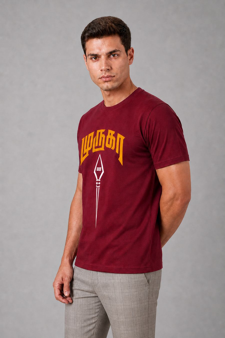 Muruga Tamil Vel T-Shirt For Men - Half Sleeve