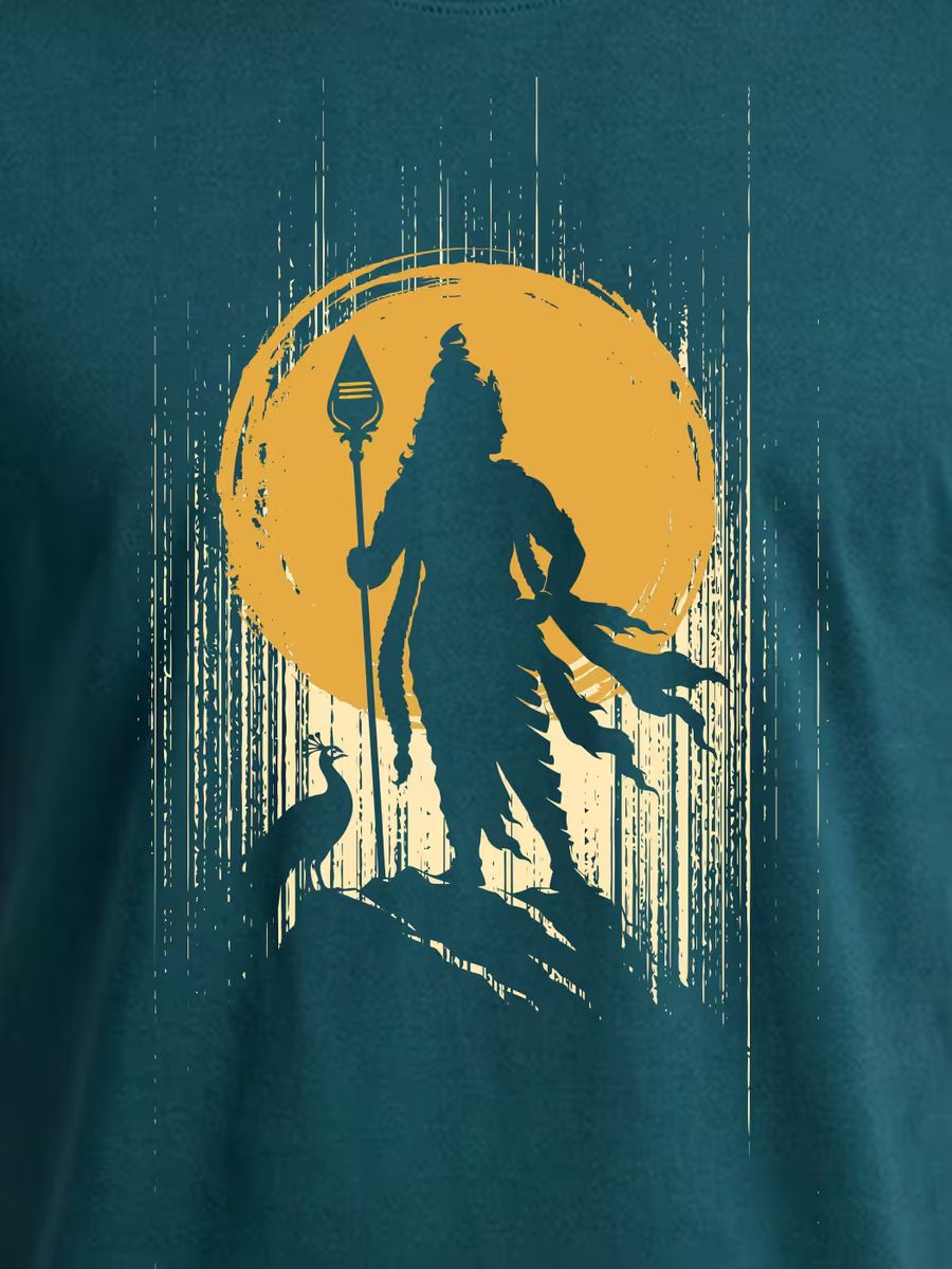 Murugan Mayil T-Shirt For Men - Half Sleeve