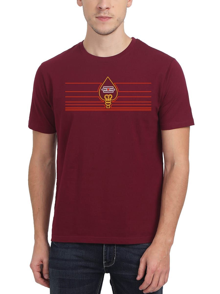 Vel Chest Print God Murugan T-Shirt For Men - Half Sleeve