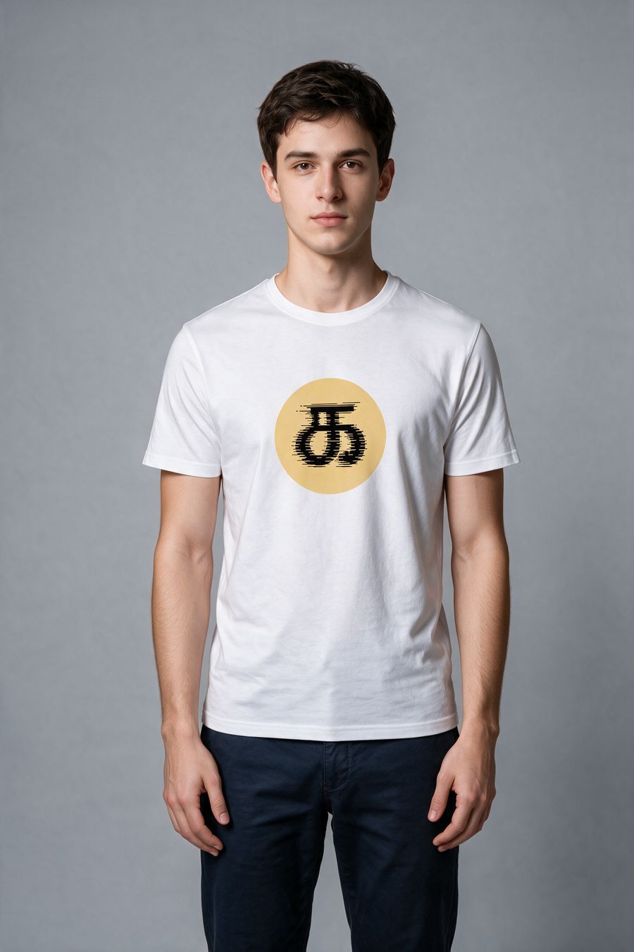 Ka Tamil Letter Graphic T-Shirt For Men - Half Sleeve