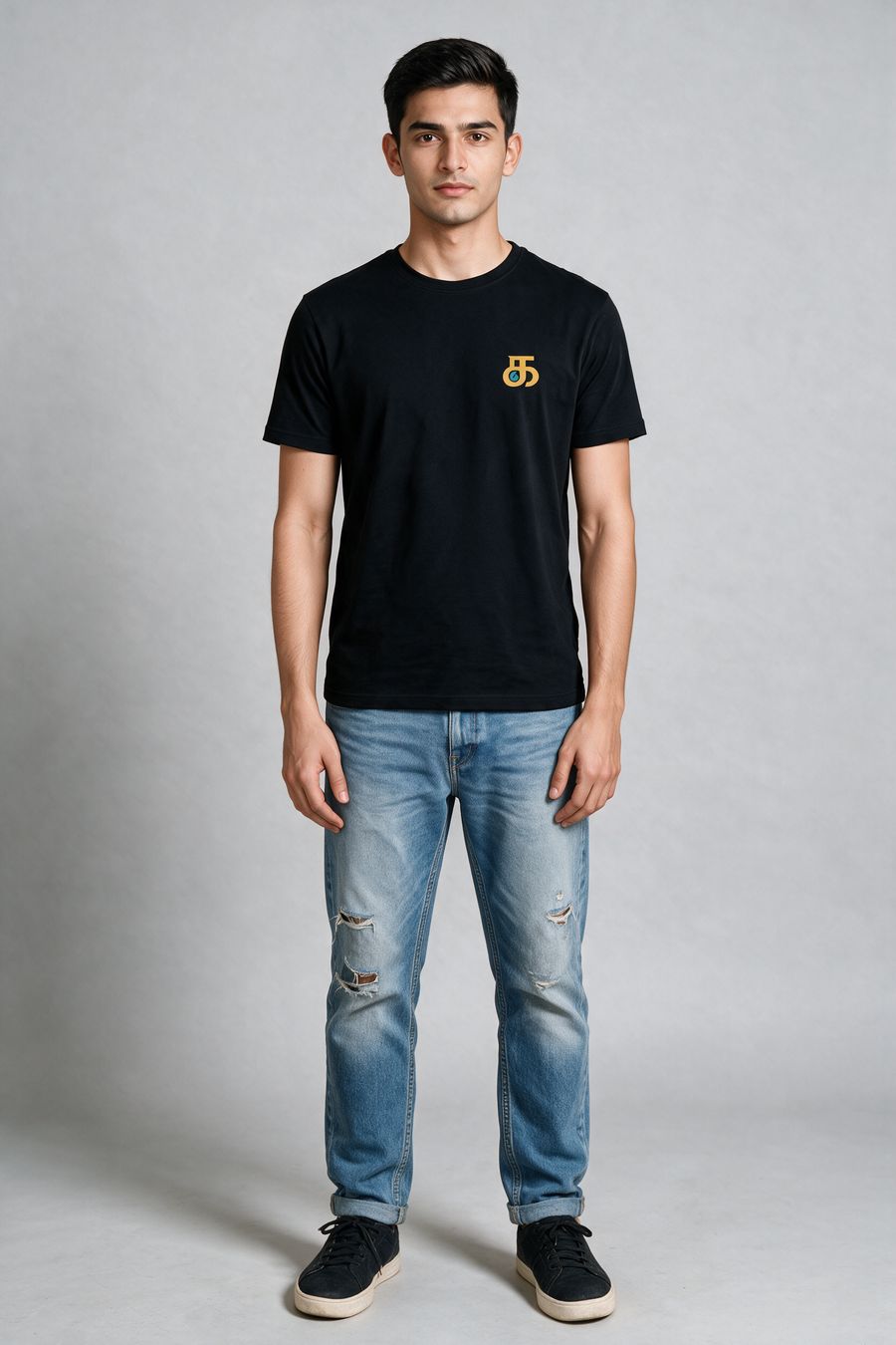 Ka Tamil Letter Pocket Print T-Shirt For Men - Half Sleeve
